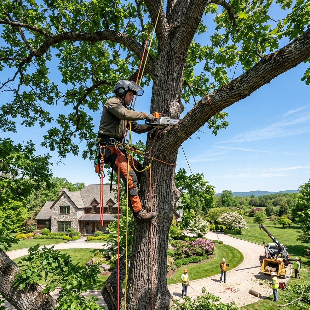 Gestion d'Arbres à Risques : Abattage par Démontage